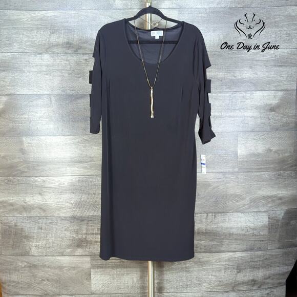 JM Collection 3/4 Ladder Sleeve Mini Dress Size XL - Picture 1 of 7